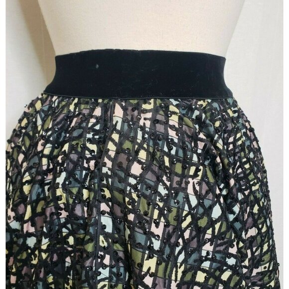 Vintage 50s Atomic Joe Davidson Originals Circle Skirt MidCentury Flocked - Picture 8 of 12